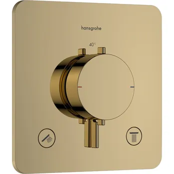 Vodovodní baterie Hansgrohe Ecostat Comfort Q vanová baterie pod omítku s termostatem zlatá 33713990