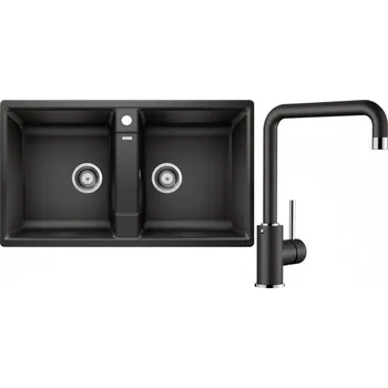 Granitový dřez Set RS Blanco Zia 9+ Blanco Mili (antracit + antracit)