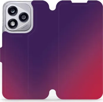 Pouzdro na mobilní telefon Flipové pouzdro Mobiwear - Honor 400 Lite 5G - VP67S Fialový a růžový odstín (Knížkové flip pouzdro, obal, kryt na mobil Honor 400 Lite 5G - VP67S Fialový a růžový odstín, materiál Umělá kůže + TPU - ochrana 360°, stojánek, silikonová vanička, magnetické)