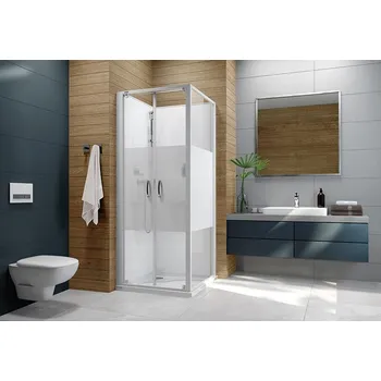 Sanplast Sprchový box čtvercový kpl-KCDD/BASIC-M dvoukřídlé dveře