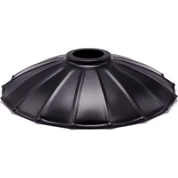 Bodové svítidlo Kovové stínítko vroubkované, černá matná