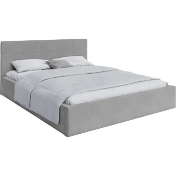 Postel Čalouněná postel RINO 160x200 cm s kovovým roštem šedá