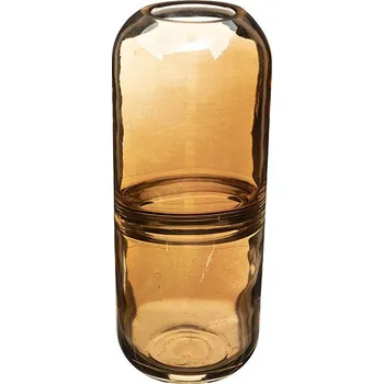 Váza Atmosphera Skleněná váza, 25 cm, žlutá