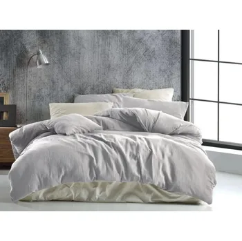 Povlečení Kvalitex Francouzské mušelínové povlečení 240x220, 70x90cm světle šedé