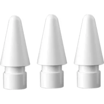 Příslušenství pro tablet Sada 3 náhradních hrotů pro dotykové pero Kompatibilní s Apple Pencil 1 a 2 generace Jemné hroty pro psaní a kreslení bílá