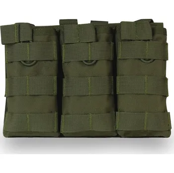 Pouzdro MOLLE na zásobníky M4 trojité otevřené (oliva) - Delta Armory