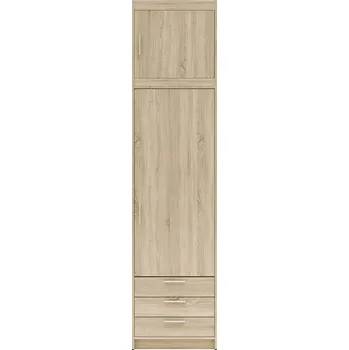 Šatní skříň Šatní skříň ELENA 1D 3S + nástavec | 59,9 cm | UNI dvířka | dub sonoma