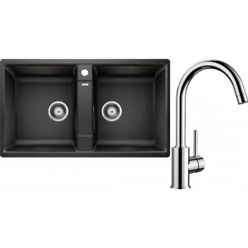 Granitový dřez Set RS Blanco Zia 9 + Blanco Mida (antracit + chrom)