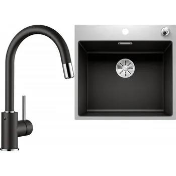 Kuchyňský dřez Set RS Blanco Subline 500-IF/A SteelFrame + Blanco Mida-S (černá + černá)