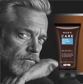 Stylingový přípravek Pánský černý modelační gel na vlasy Black Gel KAYPRO