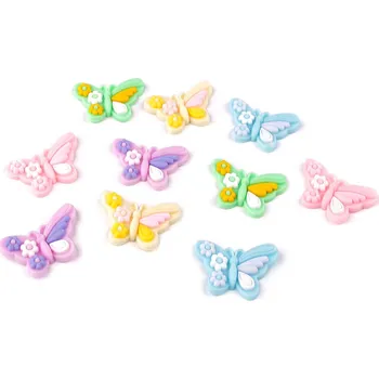 Silikonový motýl 3D k nalepení mix barev, barva mix