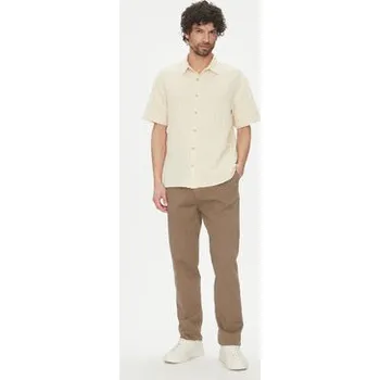 Pánská košile Jack & Jones Košile Dobby 12277184 Béžová Relaxed Fit L