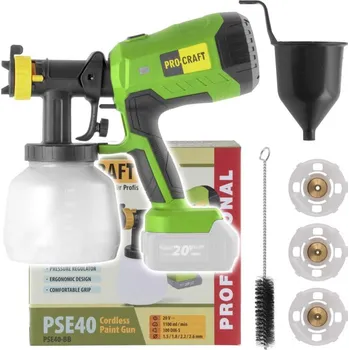 Elektrické nířadí PROCRAFT PSE40BB aku stříkací pistole LiIon 20V, bez aku