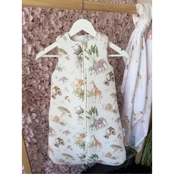 Spacák Mimilove MUŠELÍNOVÝ spací pytel s výplní 04-18 měsíců Safari