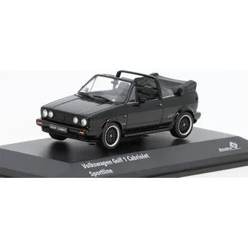 autíčko Volkswagen Golf I Cabrio Sportline 1992 černá 1:43 - Solido Volkswagen Golf I Cabrio Sportline - kovový model auta