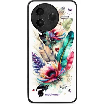 Pouzdro na mobilní telefon Lesklý kryt Mobiwear Glossy - Xiaomi POCO F7 Pro 5G - G017G Pírka a květy (Prémiové lesklé pouzdro, obal, kryt Mobiwear Glossy na mobil Xiaomi POCO F7 Pro 5G - G017G Pírka a květy, materiál Plast + TPU silikon - krytí po všech stranách, neošoupatelný)