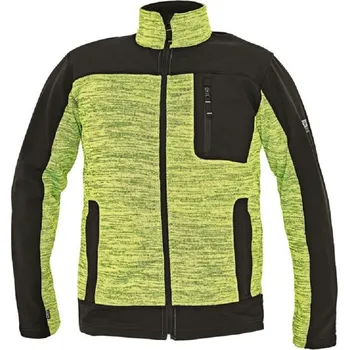 pracovní bunda CERVA Pánská bunda TAMBO MAN pletená se softshellem žlutá, velikost M