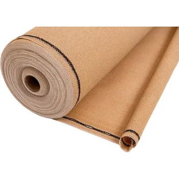 zahradní zástěna Stínící síť - tkanina na plot béžová (písková) 150g/m² zastínění až 90% 1,8m - stříhaná délka 1m