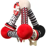 Plyšová edukační hračka Tiny Yoga Triangle C - More Collection - černá/červená, BabyOno