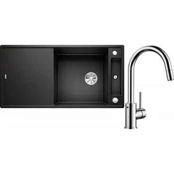 Granitový dřez Set RS Blanco Axia III XL 6 S + Blanco Mida-S (antracit + chrom)