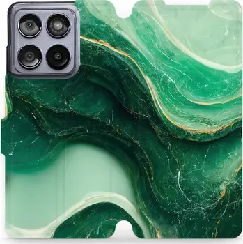 Pouzdro na mobilní telefon Flipové pouzdro Mobiwear - Motorola Edge 60 Fusion - VP38S Zelený mramor (Knížkové flip pouzdro, obal, kryt na mobil Motorola Edge 60 Fusion - VP38S Zelený mramor, materiál Umělá kůže + TPU - ochrana 360°, stojánek, silikonová vanička, magnetické zavírání