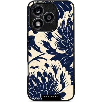 Pouzdro na mobilní telefon Lesklý kryt Mobiwear Glossy - Honor 400 Lite 5G - GA40G Modré a béžové květy (Prémiové lesklé pouzdro, obal, kryt Mobiwear Glossy na mobil Honor 400 Lite 5G - GA40G Modré a béžové květy, materiál Plast + TPU silikon - krytí po všech stranách, neošoupateln