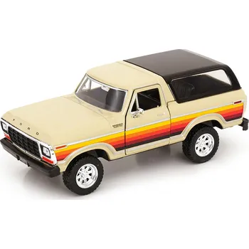 autíčko Ford Bronco 1978 béžová 1:24 - MOTORMAX Ford Bronco 1978 - kovový model auta