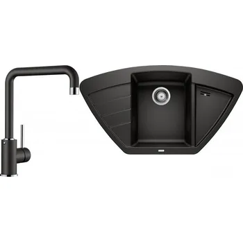 Granitový dřez Set RS Blanco Zia 9 E + Blanco Mili (bílá soft + bílá soft)