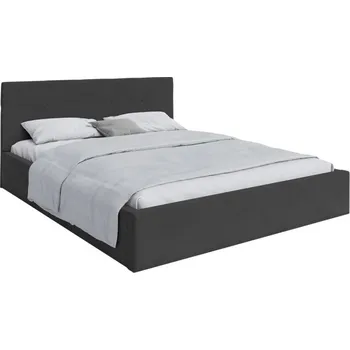Postel Čalouněná postel RINO 180x200 cm s kovovým roštem černá
