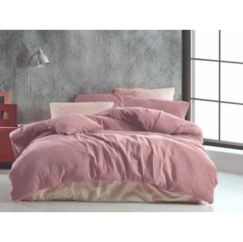 Povlečení Kvalitex Francouzské mušelínové povlečení 220x200, 70x90cm růžové