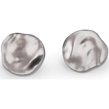 Knoflík Kovový knoflík mačkaný vzhled velikost 34", barva 1 nikl tm.