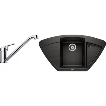 Granitový dřez Set RS Blanco Zia 9 E+ Blanco Daras (antracit + chrom)