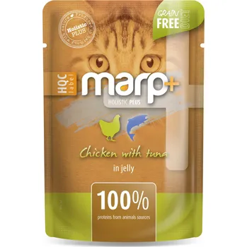 Krmivo pro kočku Marp Holistic Plus kapsička pro kočky - Kuře s tuňákem v želé 24x55g