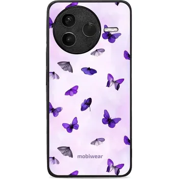 Pouzdro na mobilní telefon Lesklý kryt Mobiwear Glossy - Xiaomi POCO F7 Pro 5G - GP77G Fialoví motýlci (Prémiové lesklé pouzdro, obal, kryt Mobiwear Glossy na mobil Xiaomi POCO F7 Pro 5G - GP77G Fialoví motýlci, materiál Plast + TPU silikon - krytí po všech stranách, neošoupatelný)