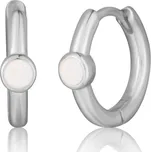 JVD Dámské stříbrné kruhové náušnice s opály SVLE3072XH2O100