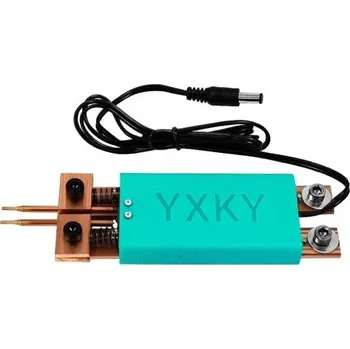 Páječka Ruční bodovací pero pro baterie 18650 Integrovaný svařovací nástroj s automatickým spouštěním Kabel 85 cm Slitina hliníku a mědi zelená