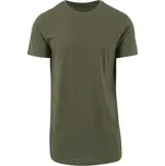 Build Your Brand Pánské tričko prodloužené délky - Olivová | L