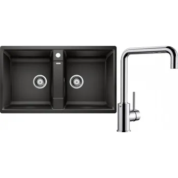 Granitový dřez Set RS Blanco Zia 9+ Blanco Mili (antracit + chrom)