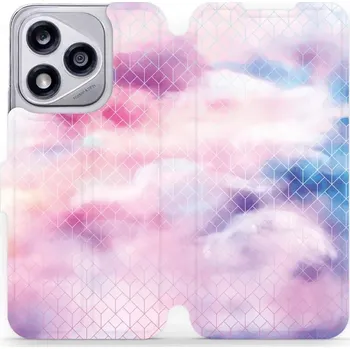 Pouzdro na mobilní telefon Flipové pouzdro Mobiwear - Honor 400 Lite 5G - MR02S Vodovkové obrazce (Knížkové flip pouzdro, obal, kryt na mobil Honor 400 Lite 5G - MR02S Vodovkové obrazce, materiál Umělá kůže + TPU - ochrana 360°, stojánek, silikonová vanička, magnetické zavírání)