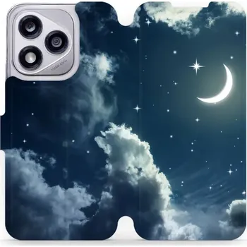 Pouzdro na mobilní telefon Flipové pouzdro Mobiwear - Honor 400 Lite 5G - V145P Noční obloha s měsícem (Knížkové flip pouzdro, obal, kryt na mobil Honor 400 Lite 5G - V145P Noční obloha s měsícem, materiál Umělá kůže + TPU - ochrana 360°, stojánek, silikonová vanička, magnetické)