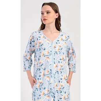 Dámské šaty Dámské domácí šaty Vienetta Secret Vienetta Secret Karolína světle modrá 4XL