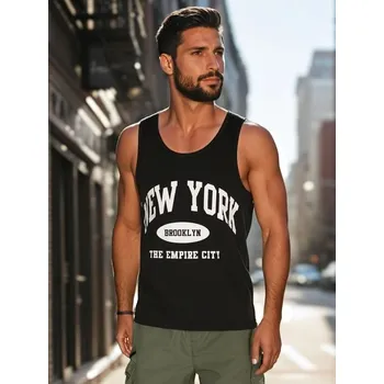 Pánské tílko Dstreet Černé pánské tílko s nápisem NY