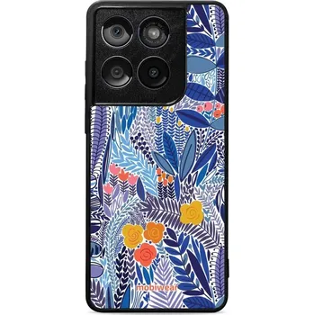 Pouzdro na mobilní telefon Lesklý kryt Mobiwear Glossy - Motorola Edge 60 Fusion - G037G - Modrá květena (Prémiové lesklé pouzdro, obal, kryt Mobiwear Glossy na mobil Motorola Edge 60 Fusion - G037G - Modrá květena, materiál Plast + TPU silikon - krytí po všech stranách,)