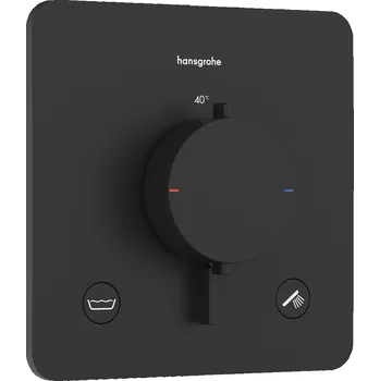 Vodovodní baterie Hansgrohe Ecostat Comfort Q vanová baterie pod omítku s termostatem černá 33717670