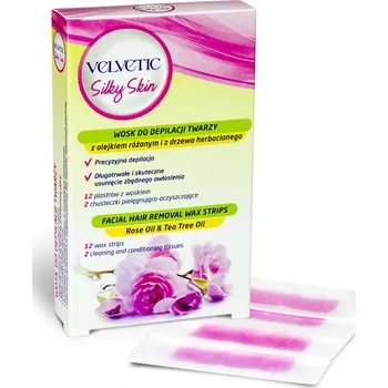 VELVETIC Depilační pásky na obličej vosk 12 ks