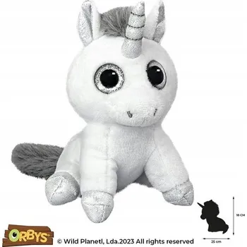 plyšák Orbys - Jednorožec stříbrný plyš