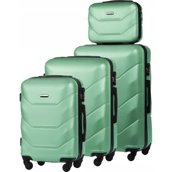 SADA 4v1 PEVNÝCH CESTOVNÍCH KUFRŮ BAGAŻ KOMPLET MINT A227 ABS