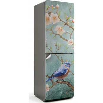 Fototapeta Samolepicí samolepka na ledničku Snadná Instalace Pták na větvi s květy