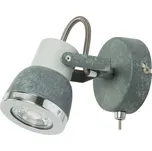 Šedá kovová nastavitelná nástěnná lampa 50W GU10 Sabynio Globo