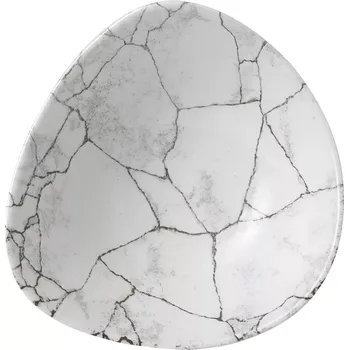 Talíř CHURCHILL Kintsugi Agate Grey hluboký talíř, trojúhelník, ø: 185 mm
